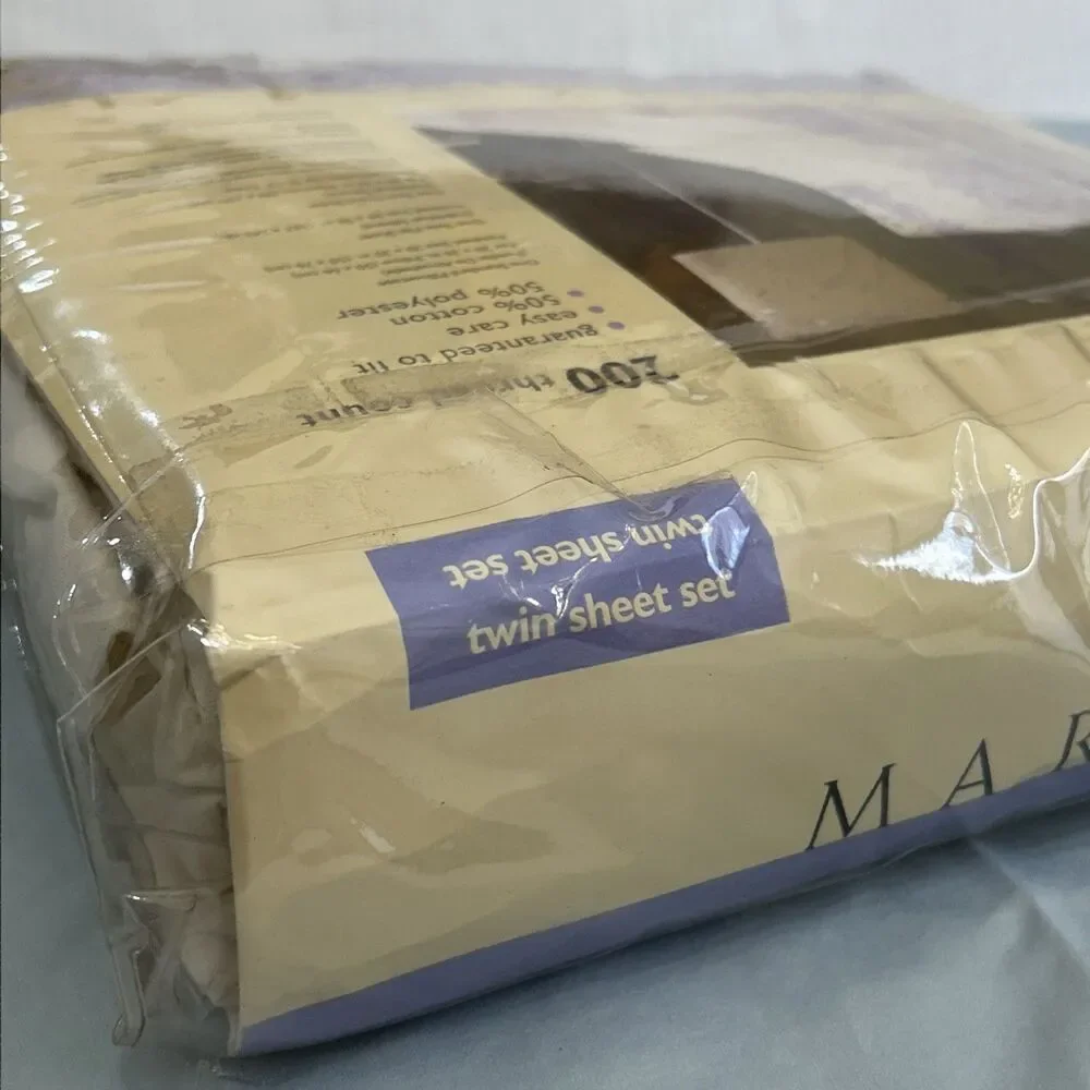 Vintage Twin Martex Studio Sheet Set New Old Stock Made in USA 200 Thread Count